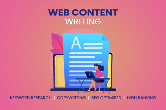 write unique website content and SEO optimized blogs
