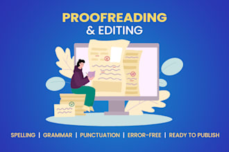 proofread, copy edit and quality check your manuscripts