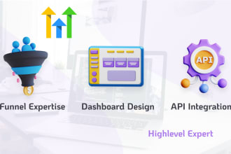 expertly craft gohighlevel funnels, dashboards, and custom code