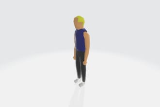 do low poly 3d modeling for your game  animations and rendering