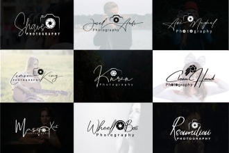 do unique signature and photography logo design