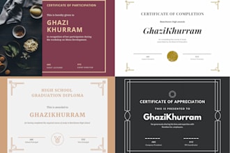 design amazing formal, custom certificate