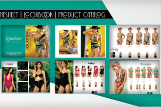 make minimal product catalogue, digital lookbook, line sheet