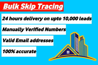 do bulk skip tracing for real estate business