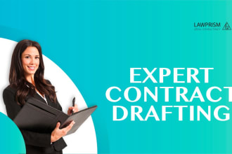 draft contracts and other legal documents such as nda, mou, privacy policy, saas