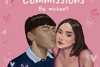 make a semi realistic style portrait