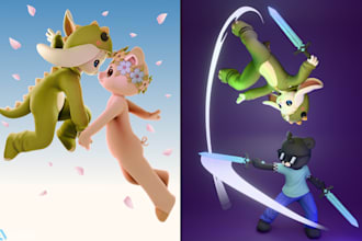 create stunning stylized 3d illustrations and  renders