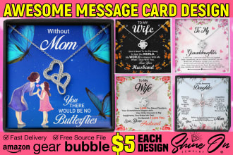 design profitable gearbubble, shineon message card in 24hrs