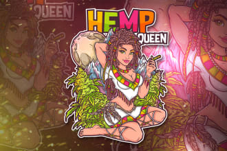 design a mascot logo for cannabis weed marijuana brands