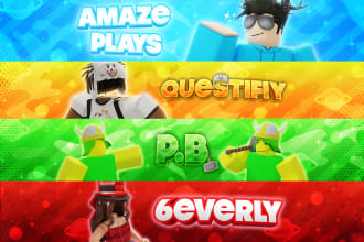 make you an astonishing roblox gfx banner for youtube