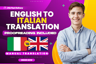 manually translate english to italian with proofreading