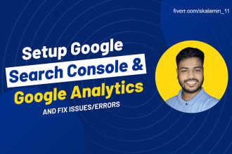 setup google search console, analytics and fix indexing issues
