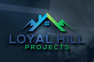 do real estate property mortgage construction excavation stunning logo design