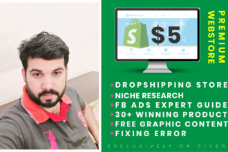 create shopify dropshipping store or shopify website with winning products