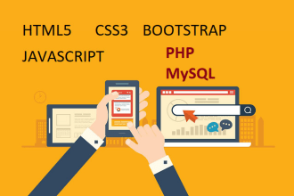 create custom website and redesign with html5,css3,php