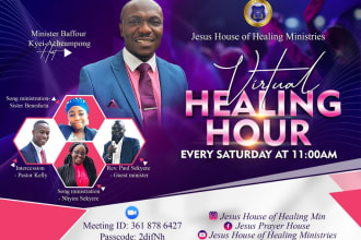 design an outstanding world class church flyer, postcard and posters
