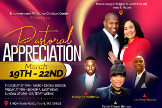 design a unique church and event flyers, online banners, fb, and instagram flyer