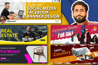 design youtube banner, facebook cover, and all social media posts