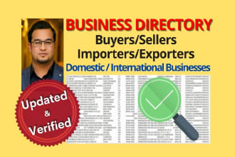 list contact detail of potential product buyers, importers email phone database