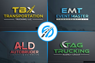 design transport logistic and trucking logo in 24 hours