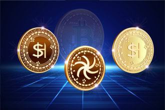design crypto currency logo for coin, token, app icon, web icon,  favicon