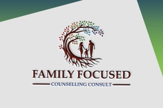 design family and counselling  health clinic community logo