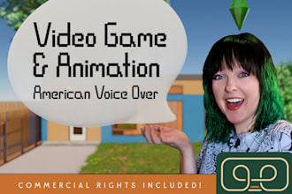 record energetic female voice over for your video game