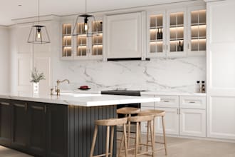 do architectural interior design with realistic 3d rendering