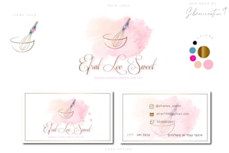 create a cake ,cupcake, sweets and bakery, logo for you