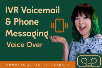record authentic female voice for IVR voicemail phone system