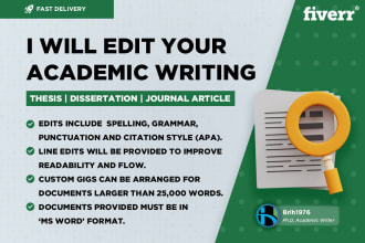 edit your thesis, dissertation, manuscript or journal article