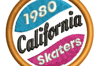 embroidery patches digitizing logo dst pes files quick