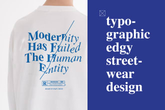 design typographic edgy streetwear design