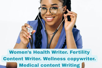 write SEO content for women health, fertility, and hormone wellness brands