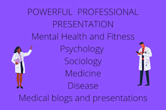 write medical related articles and presentations