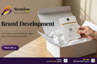 a develop unique brand, from a brand strategy, logo design and visual guidelines