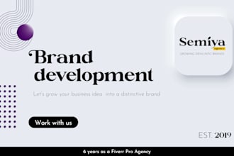 develop your brand with a unique branding strategy and visual identity