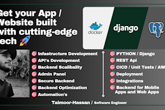 develop python powered backend for an application or website