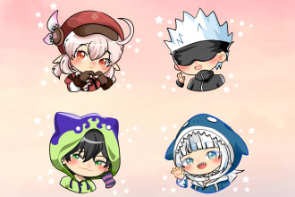 draw cute chibi headshot