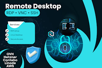 setup remote desktop rdp and vnc and disk encryption