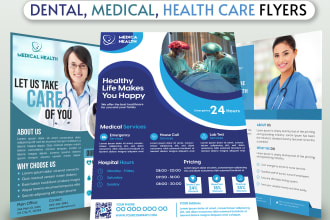 design educational, dental, health care, medical flyer