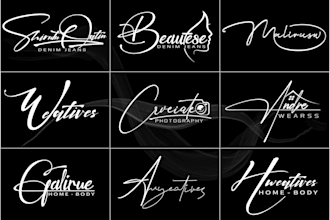do signature watermark scripted handwritten cursive logo design