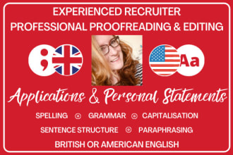 proofread and edit your personal statement or application