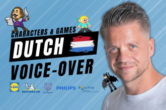 record a dutch nederlandse cartoon game character voice over