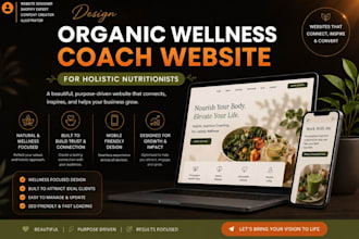 design organic wellness coach website for holistic nutritionists