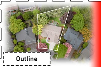 make aerial drone property lines, real estate