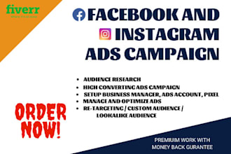 run facebook ads campaign and instagram advertising promotions