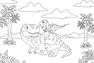 draw coloring book page for children