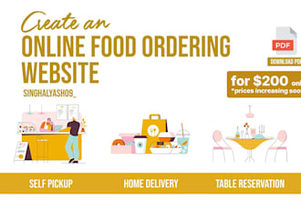 create an online food ordering website