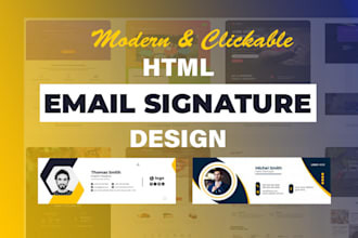clickable HTML email signature and modern email signature